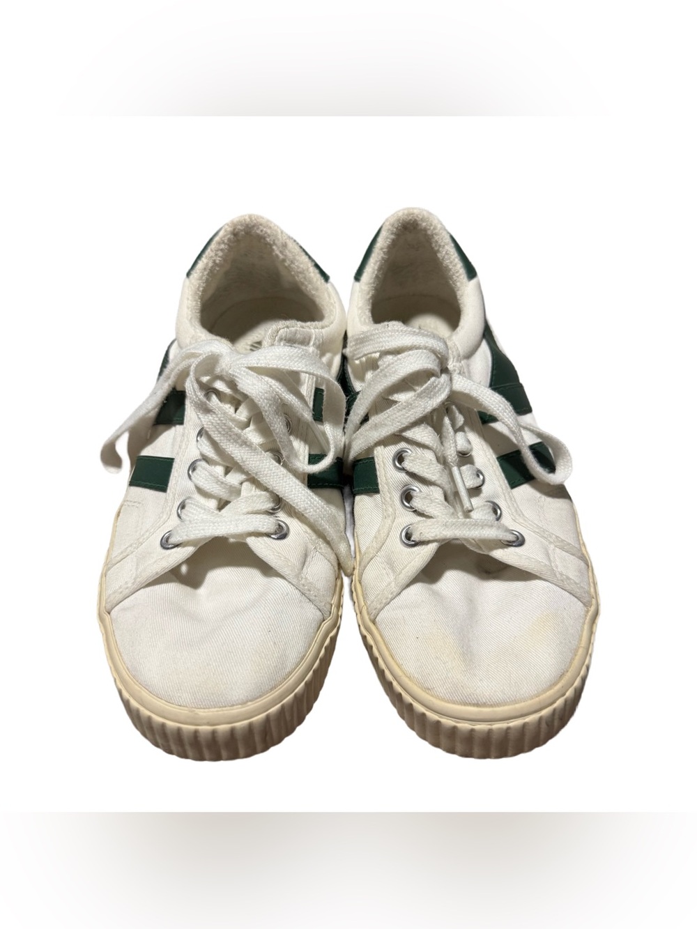 Gola Mark Cox Sneaker Women's 7 Tennis Shoe Lace Up Low Top Canvas Preppy - Picture 3 of 6